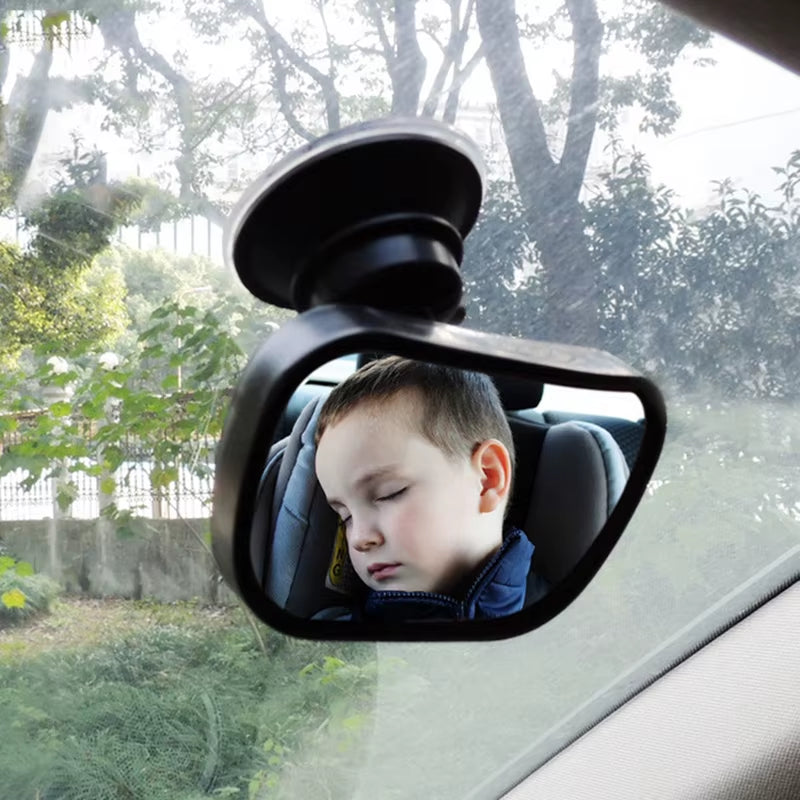 Car Back Seat View Baby Mirror 2 in 1 Mini Children Rear Convex Mirror Adjustable Auto Kids Monitor Car Accessories