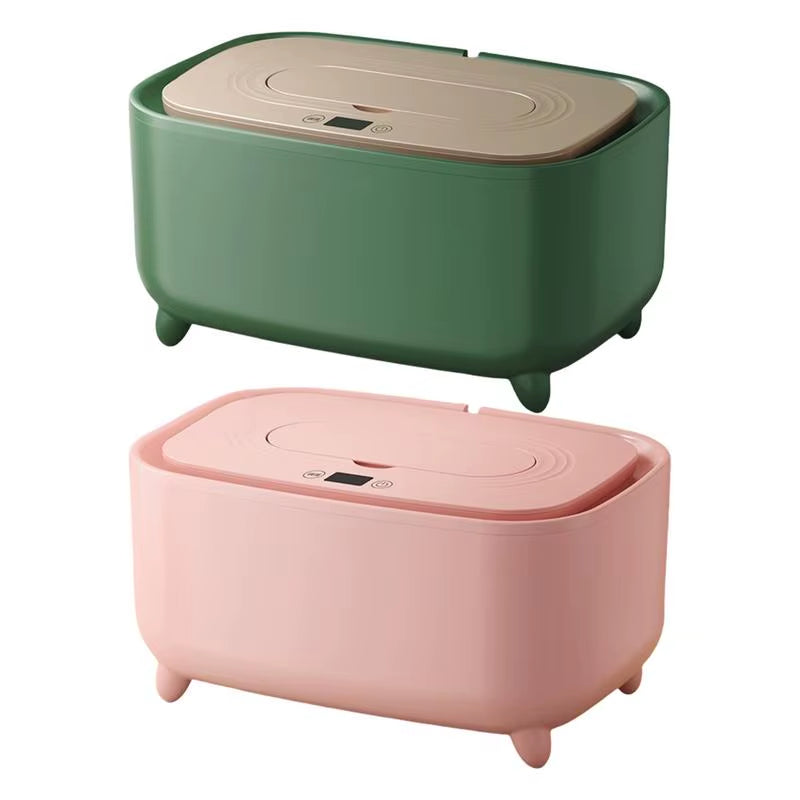 Baby Wet Wipe Warmer Smart Control Evenly Heated Low-Noise Toddler Diaper Wipe Dispenser Baby Supplies with Light for Business