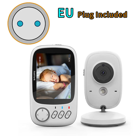 3.2 Inch Wireless Video Baby Monitor Auto Night Vision Two-Way Intercom Temperature Monitoring Surveillance Camera Nanny