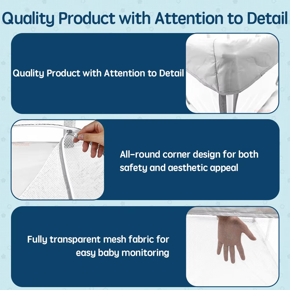 Easy Folding Hildren'S Playpen Baby Games Park Indoor & Outdoor Playground for Kids Baby Activity Fence Toddler Playpen