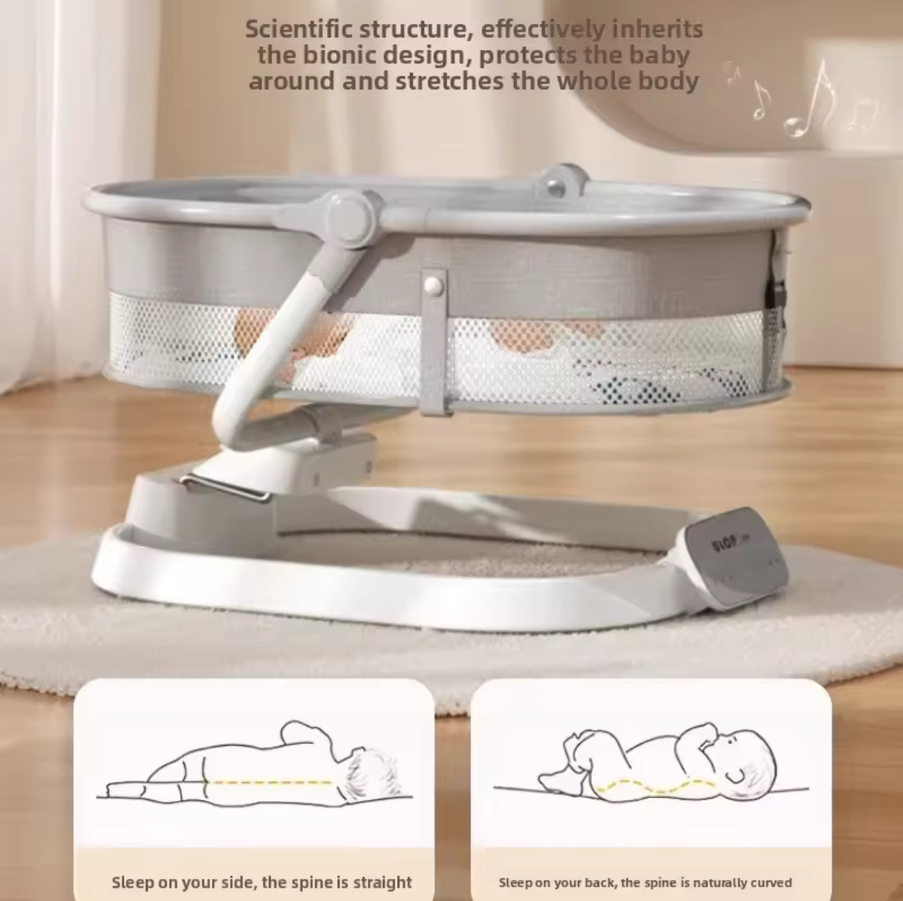 Electric Baby Swing with Bluetooth