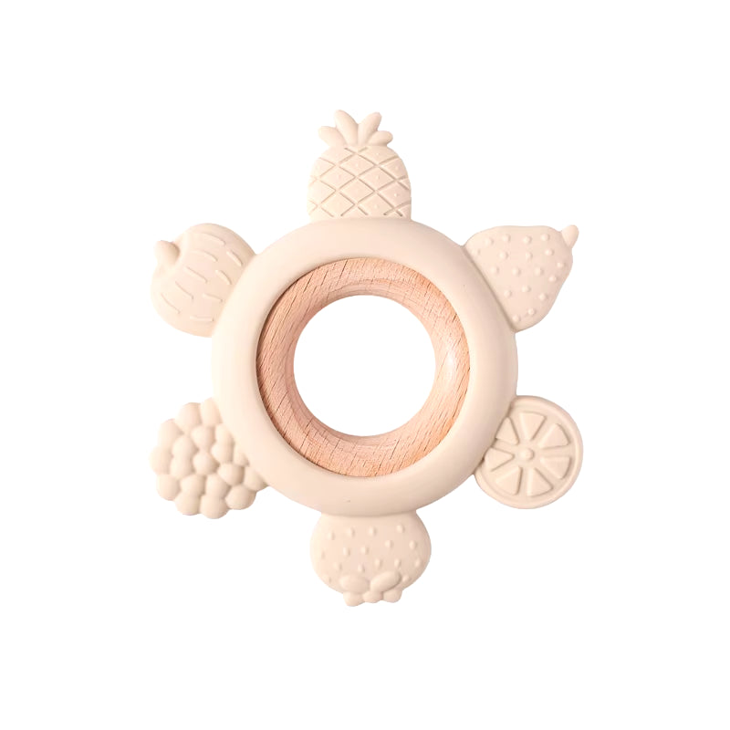 1Pc Silicone Teether,Food Grade Baby 0-12 Toys,Teething Ring Sensory Toys for Toddlers,Silicone Animal Soothing Toys Accessories
