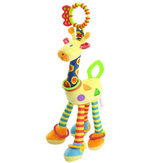 Baby Development Soft Giraffe Animal Handbell Rattle Plush Giraffe Toys / Baby Giraffe Animal Rattle Toys / Soft Giraffe Animal