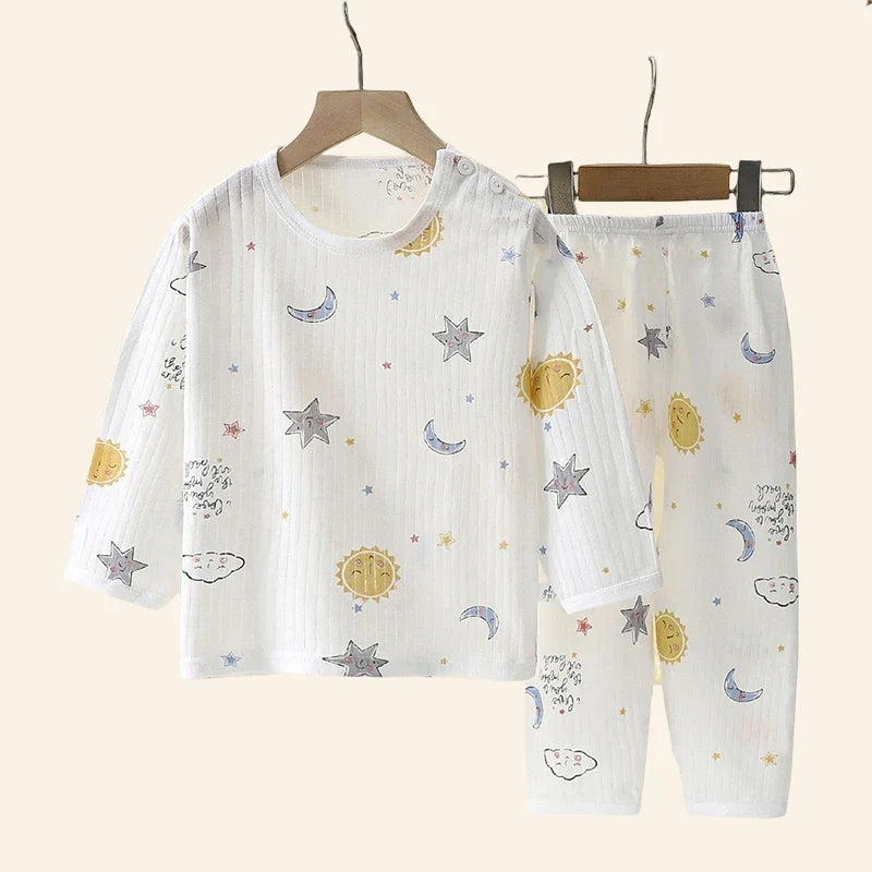 Children Sets Cotton Kids Clothes Long/Short Sleeve Home Sleepwear Children'S Clothing Boy Girl Autumn Winter Tops Pants Suits