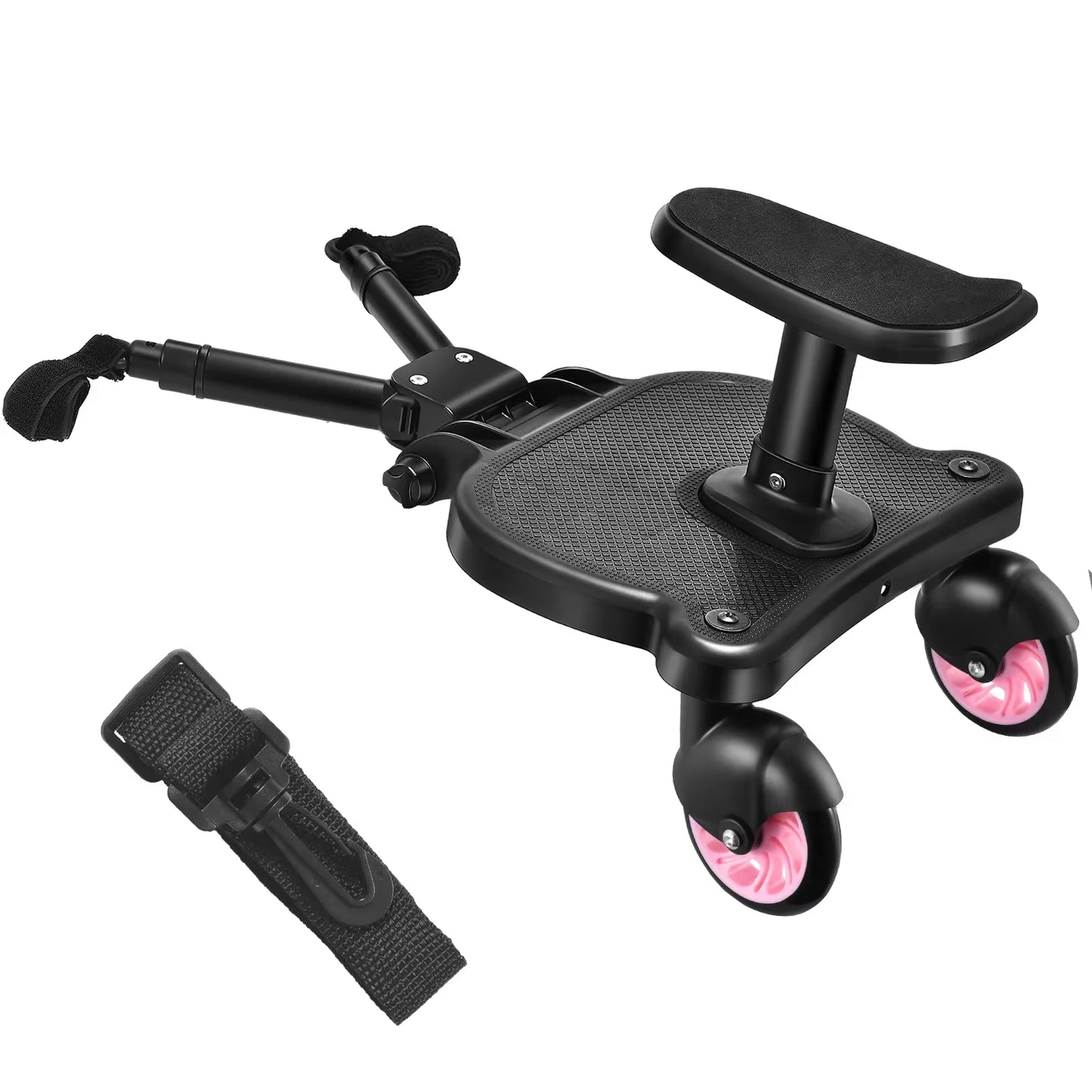 Universal Strollers Step Board Adapter with Seat Second Child Jogger Twins Scooter Baby Pram Hitchhiker Bumper