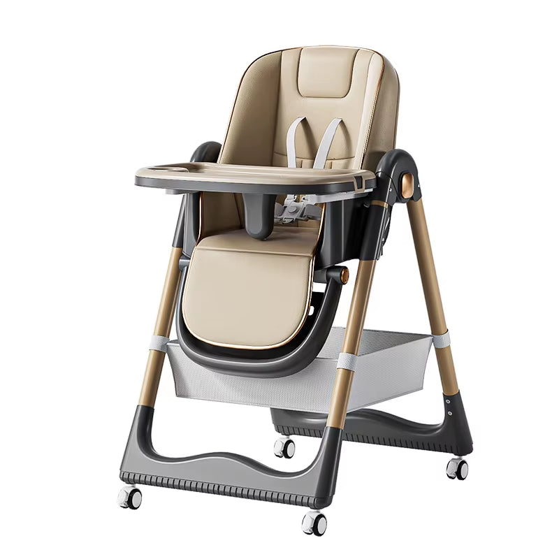 Baby High Chair for Feeding Reclining, Folding and Lifting Baby Eating Chair with Wheels High Chair for Babies Seats