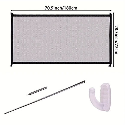 Pet Barrier Fences Portable Folding Breathable Mesh Child Safety Gate Pet Baby Separation Guard Isolated Fence Dog Accessories