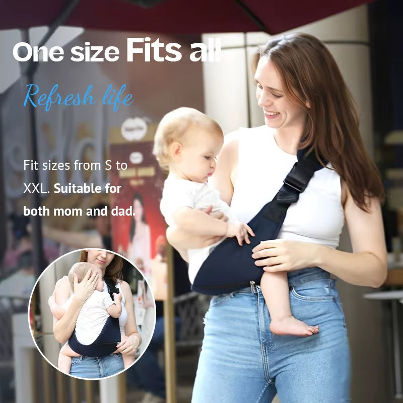 PANGDUBE 3-12 Months Baby Carrier Sling for Baby Carrying Bag Waist Stool Strap Easy Cross-Hug Baby Wrap Carrier