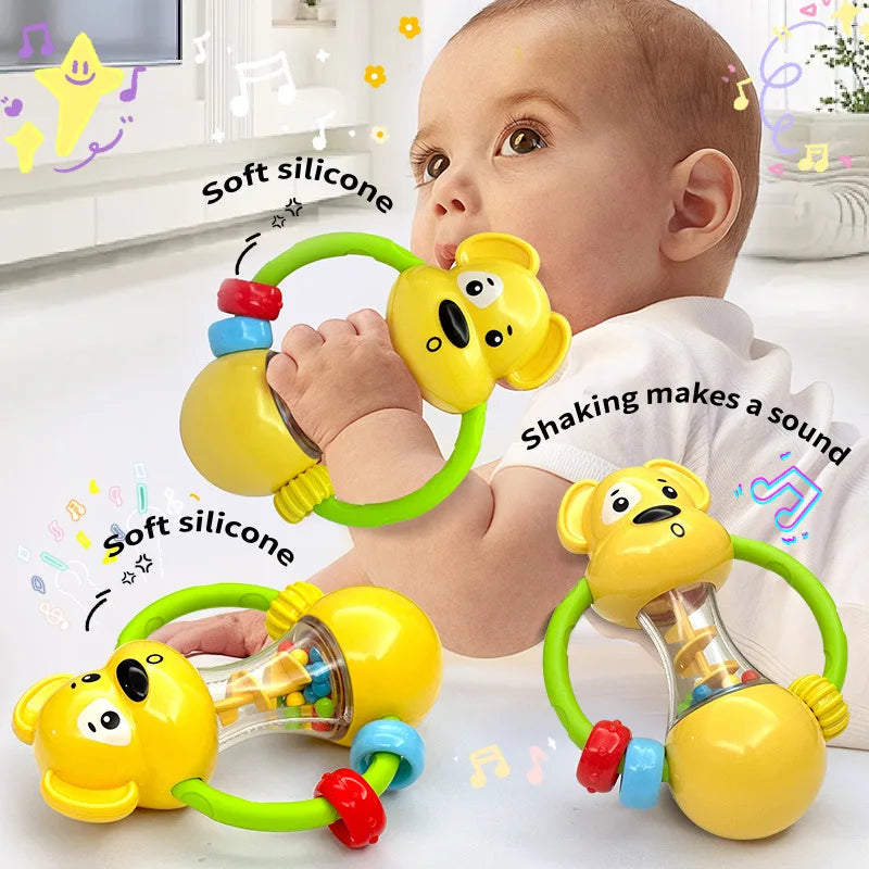 Baby Development Toys 0 6 12 Months Sensory Baby Teether Rattle Educational Baby Toys Soft Teething Toys Games for Babies 1 Year