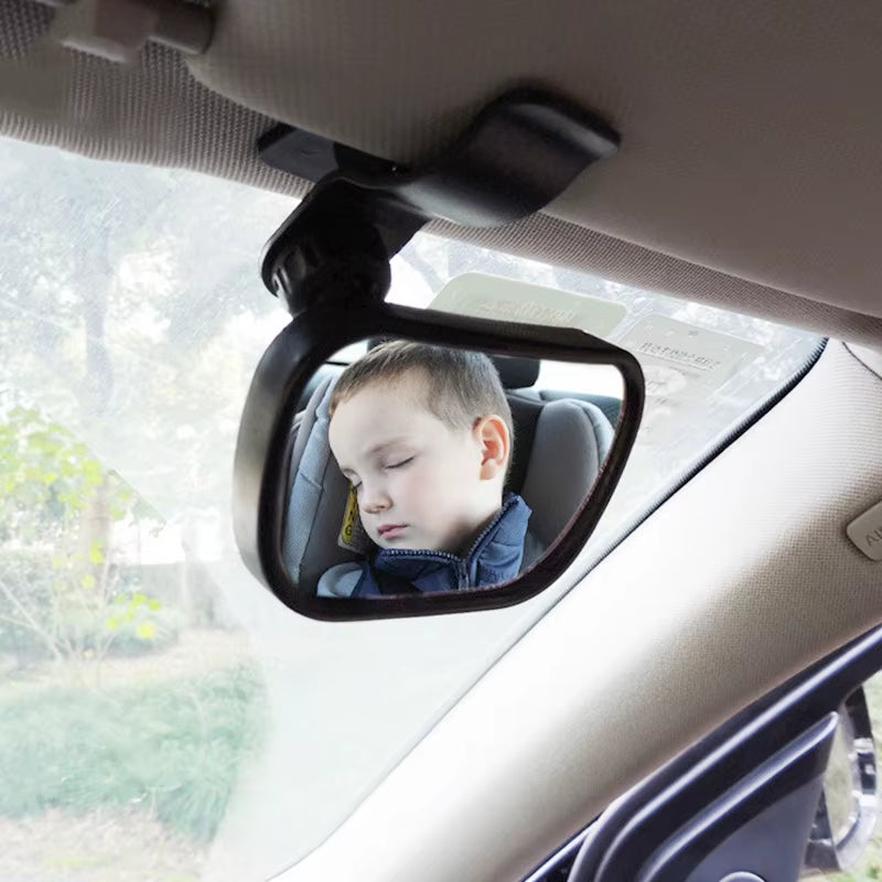 Car Back Seat View Baby Mirror 2 in 1 Mini Children Rear Convex Mirror Adjustable Auto Kids Monitor Car Accessories