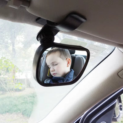 Car Back Seat View Baby Mirror 2 in 1 Mini Children Rear Convex Mirror Adjustable Auto Kids Monitor Car Accessories