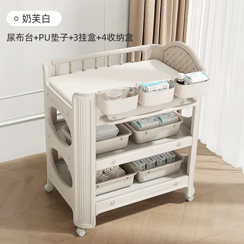 Portable Collapsible Diaper Changing Station Ergonomic Newborn Care Table Pediatrician Recommended Back-Saving Nursery Essential