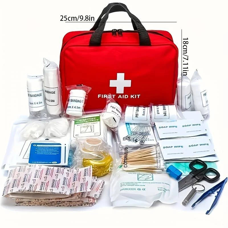 Multi-Purpose Small/Large First Aid Kit: Portable First Aid Kit for Outdoor Hunting, Hiking, Camping, Including Emergency Suppli