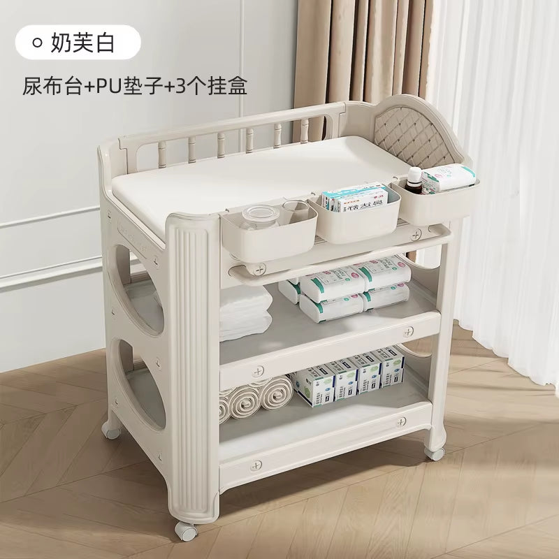 Portable Collapsible Diaper Changing Station Ergonomic Newborn Care Table Pediatrician Recommended Back-Saving Nursery Essential