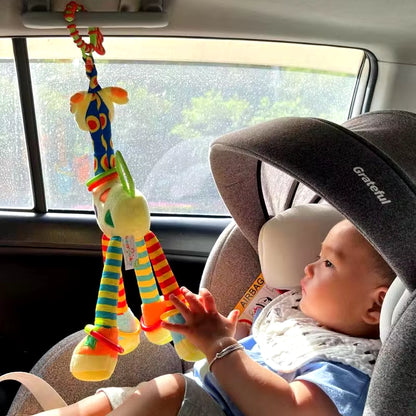 Baby Development Soft Giraffe Animal Handbell Rattle Plush Giraffe Toys / Baby Giraffe Animal Rattle Toys / Soft Giraffe Animal