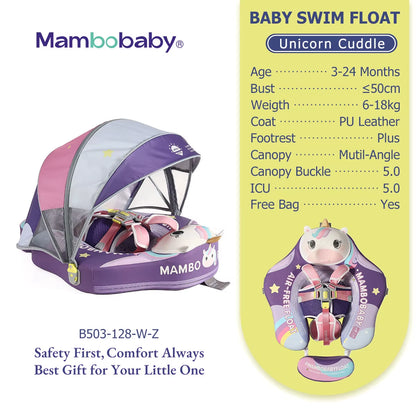 Float Safe Solid Core St-Unicorn B503-143-W-Z Comfort Always: Skin-Friendly Coat Baby Swimming Ring Toddler Pool Float
