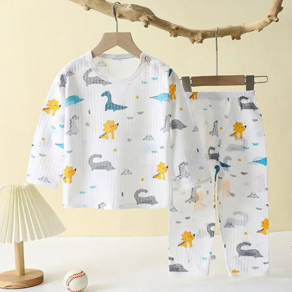 Children Sets Cotton Kids Clothes Long/Short Sleeve Home Sleepwear Children'S Clothing Boy Girl Autumn Winter Tops Pants Suits