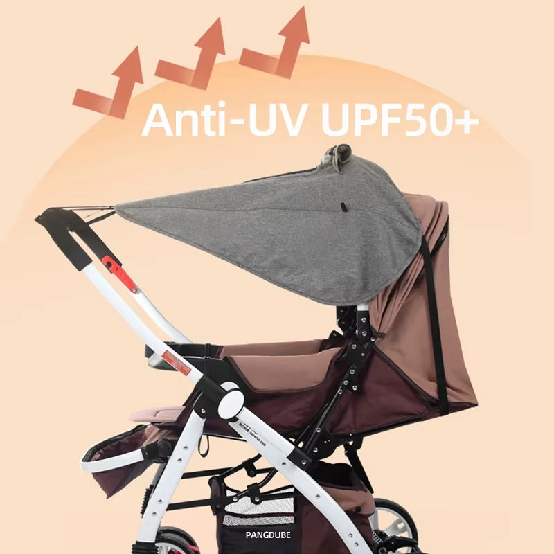Universal Sun Shade for Baby Stroller Accessories UV UPF 50+ Awning Protection for Baby Carrier Waterproof Sun Shield