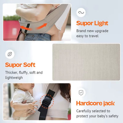 PANGDUBE 3-12 Months Baby Carrier Sling for Baby Carrying Bag Waist Stool Strap Easy Cross-Hug Baby Wrap Carrier