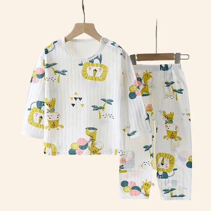Children Sets Cotton Kids Clothes Long/Short Sleeve Home Sleepwear Children'S Clothing Boy Girl Autumn Winter Tops Pants Suits
