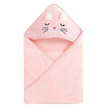 Toddler Bathrobe Infant Bath Towel Boy Girl Blankets Swaddle with Hood Cartoon Coral Fleece Towel Blanket Newborn Kids Bedding