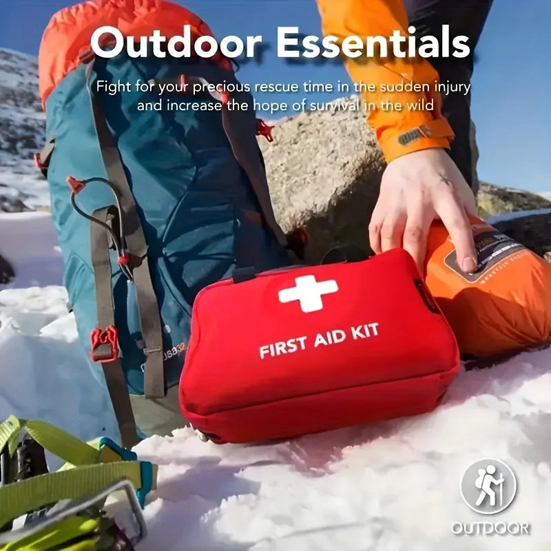 Multi-Purpose Small/Large First Aid Kit: Portable First Aid Kit for Outdoor Hunting, Hiking, Camping, Including Emergency Suppli