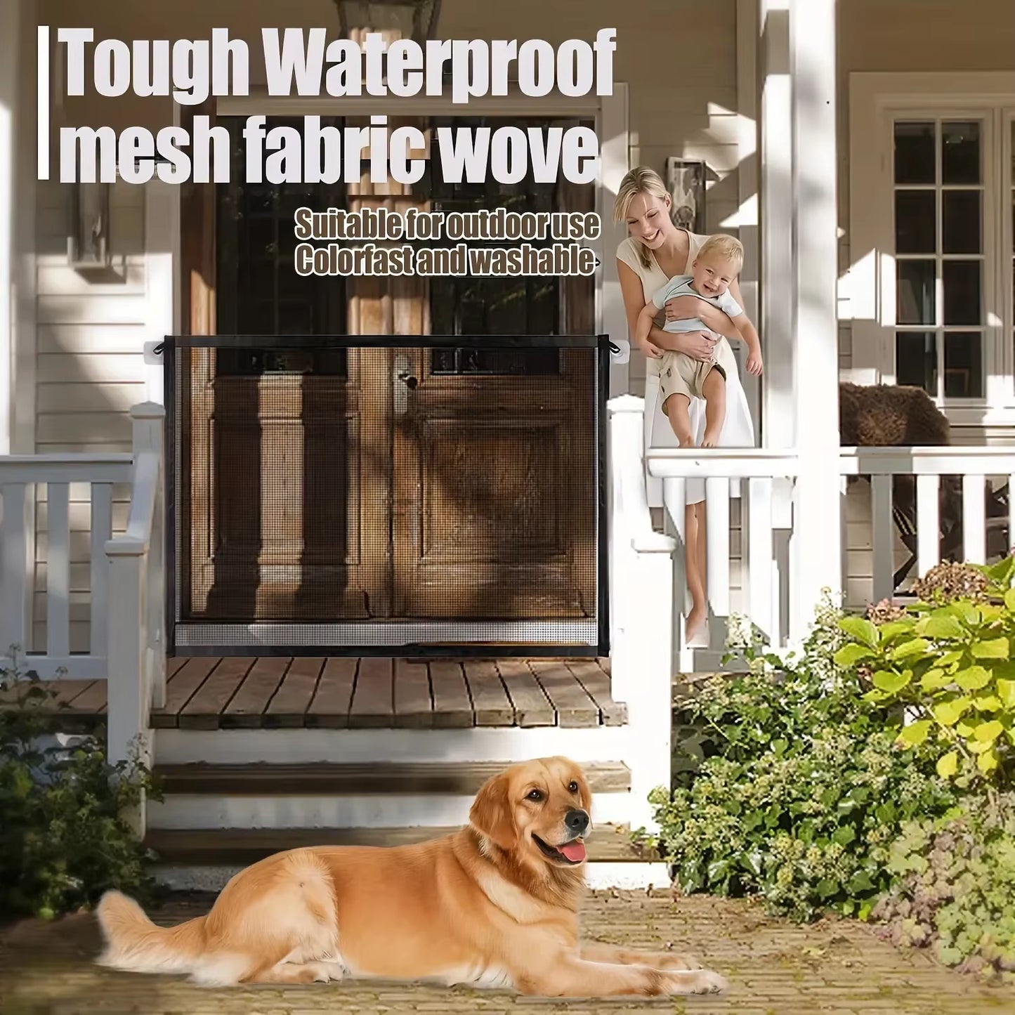 Pet Barrier Fences Portable Folding Breathable Mesh Child Safety Gate Pet Baby Separation Guard Isolated Fence Dog Accessories