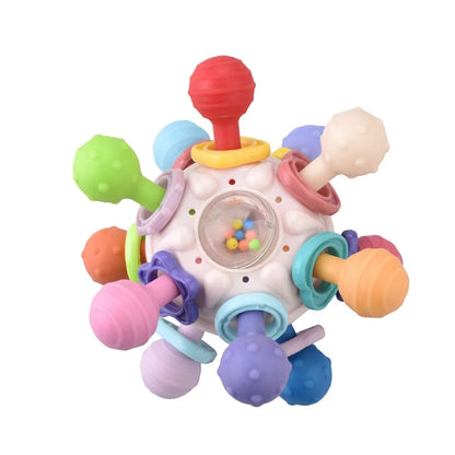 Baby Development Toys 0 6 12 Months Sensory Baby Teether Rattle Educational Baby Toys Soft Teething Toys Games for Babies 1 Year
