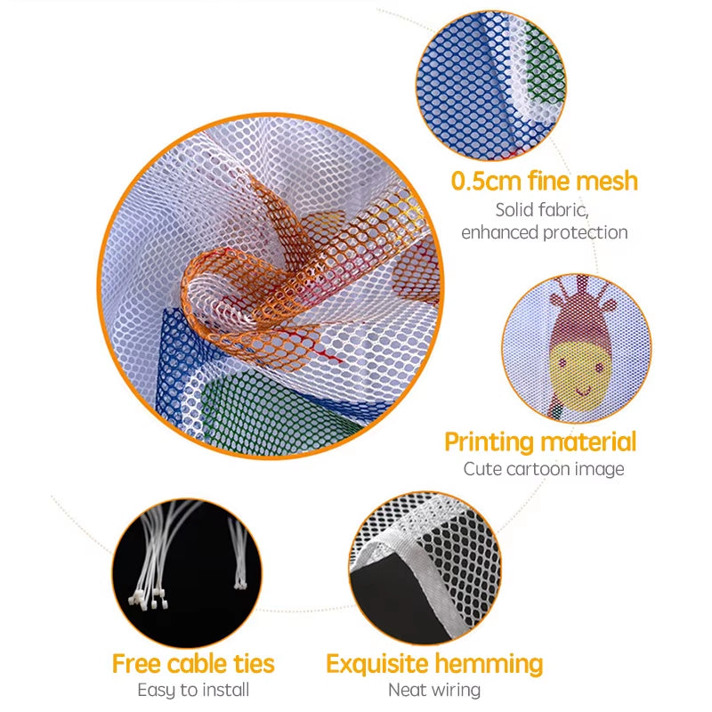 2M,3M,4.5M Safety Net for Stairs Thicken Fine Mesh for Balcony Stair Protection Net Children Protection Baby Safety Doorway Gate