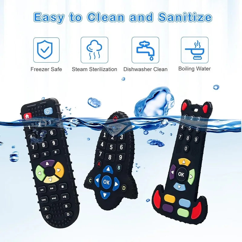 Baby Teething Toys Silicone Chew Teether Teethers for Babies Development Baby Rattle Newborn Infant Sensory Baby Toys 0-3-6-12 M