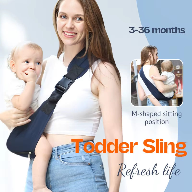 PANGDUBE 3-12 Months Baby Carrier Sling for Baby Carrying Bag Waist Stool Strap Easy Cross-Hug Baby Wrap Carrier