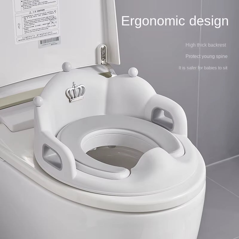 Portable Children'S Toilet Seat Baby Crown Toilet Seat Toddler Auxiliary Toilet Seat Cushion Urinal Toilet Training Seat Cover