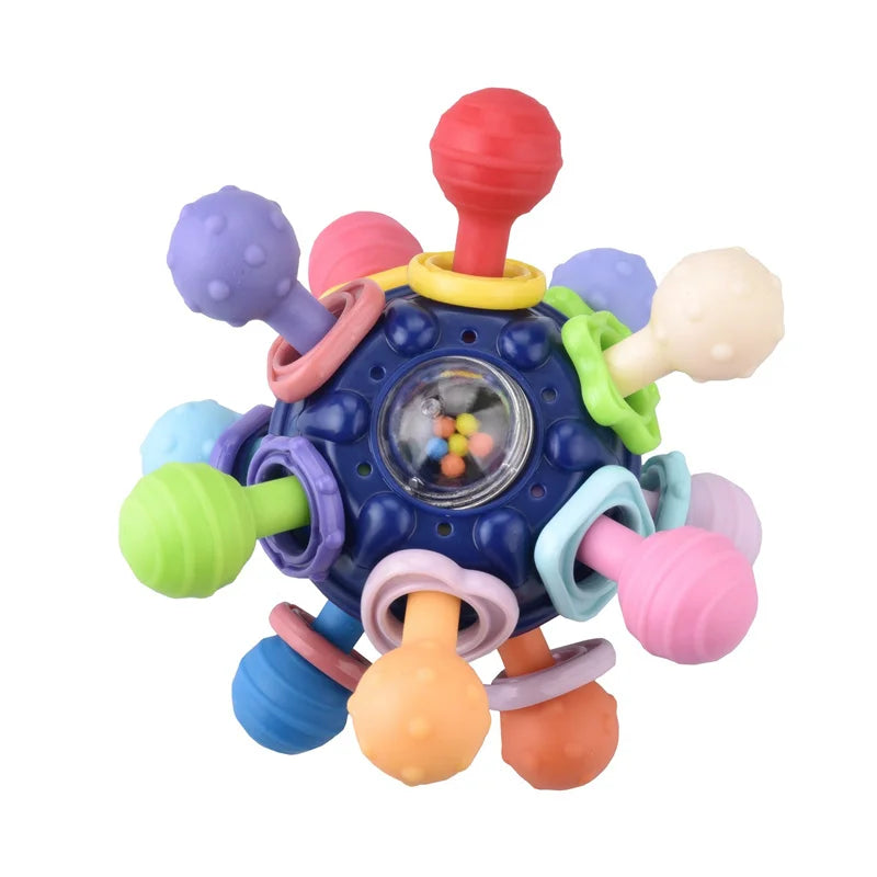 Baby Development Toys 0 6 12 Months Sensory Baby Teether Rattle Educational Baby Toys Soft Teething Toys Games for Babies 1 Year