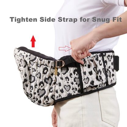 Baby Carrier Fashion Leopard Print Waist Stool Non-Slip Hip Seat Surface for 3-36Months Newborns & Toddlers