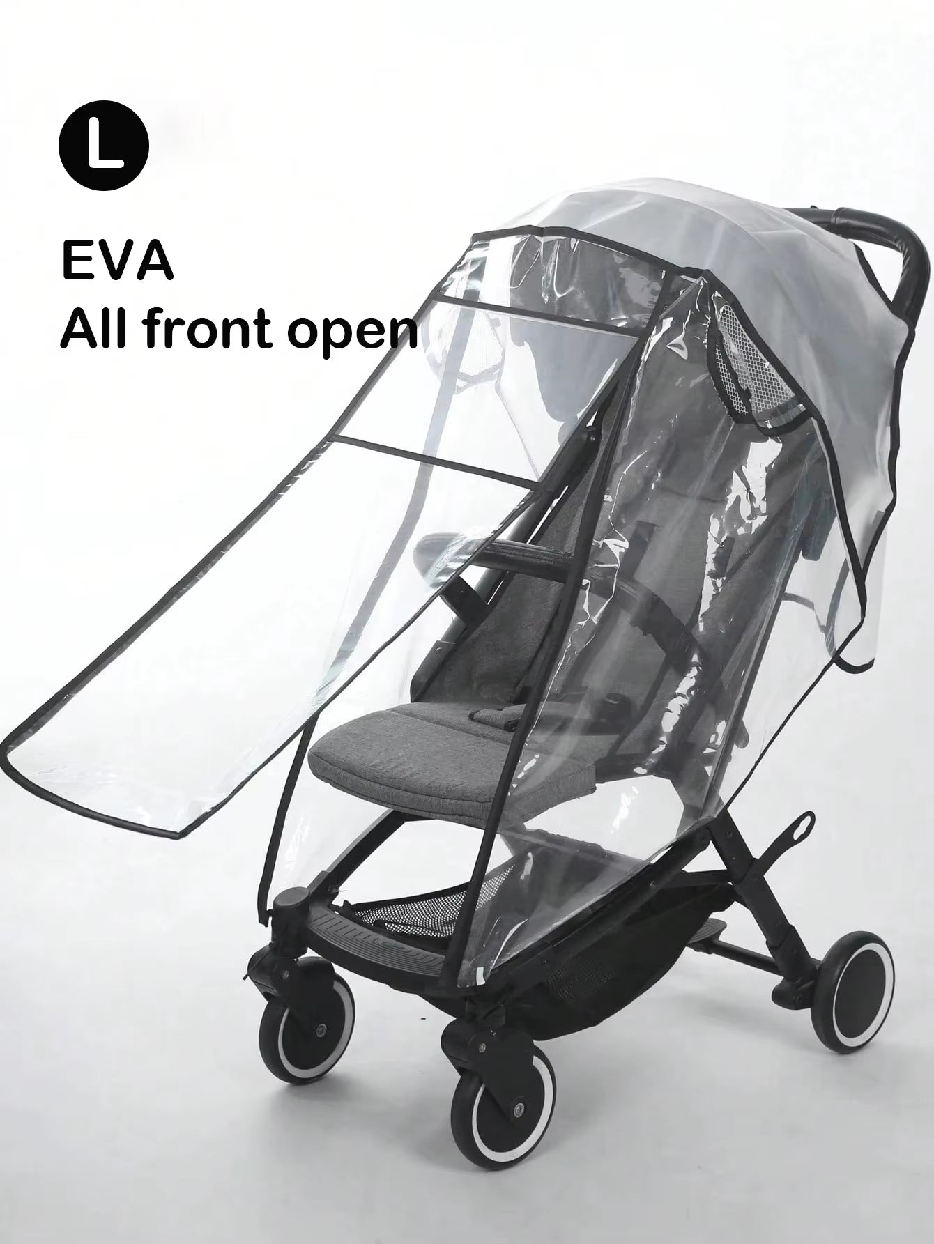 Baby Stroller Accessories Waterproof and Rainproof Cover Transparent Windproof and Dustproof Opened for Baby Stroller Raincoats