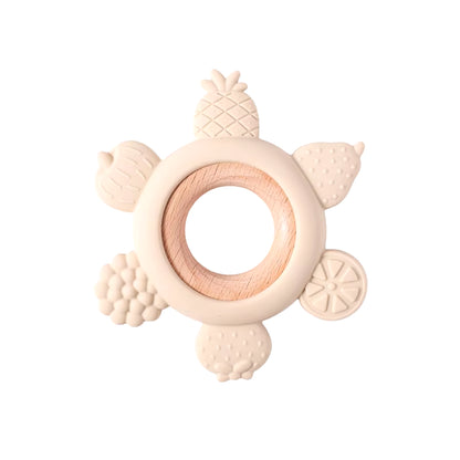 1Pc Silicone Teether,Food Grade Baby 0-12 Toys,Teething Ring Sensory Toys for Toddlers,Silicone Animal Soothing Toys Accessories
