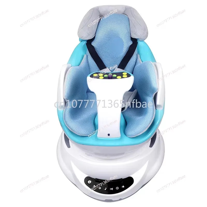 New Intelligent Electric Baby Rocking Chair with Music Remote Control Baby Soothing Swing Indoor Ride on Car Toy