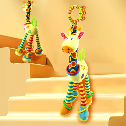 Baby Development Soft Giraffe Animal Handbell Rattle Plush Giraffe Toys / Baby Giraffe Animal Rattle Toys / Soft Giraffe Animal