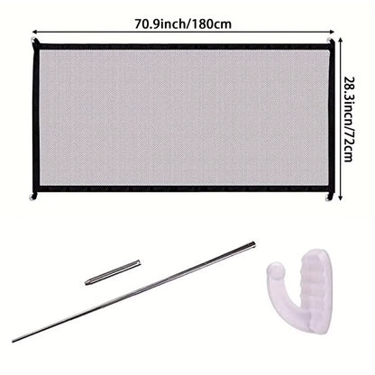 Pet Barrier Fences Portable Folding Breathable Mesh Child Safety Gate Pet Baby Separation Guard Isolated Fence Dog Accessories