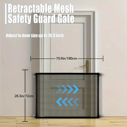 Pet Barrier Fences Portable Folding Breathable Mesh Child Safety Gate Pet Baby Separation Guard Isolated Fence Dog Accessories