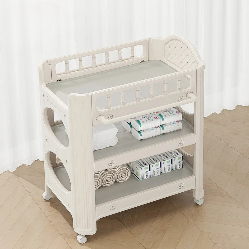 Portable Collapsible Diaper Changing Station Ergonomic Newborn Care Table Pediatrician Recommended Back-Saving Nursery Essential