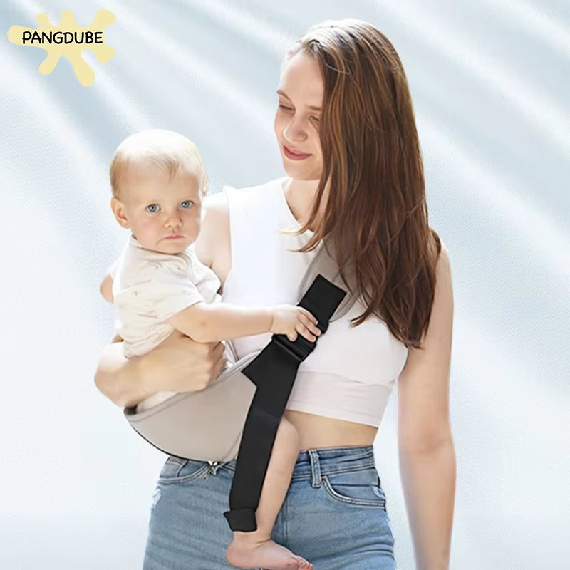PANGDUBE 3-12 Months Baby Carrier Sling for Baby Carrying Bag Waist Stool Strap Easy Cross-Hug Baby Wrap Carrier