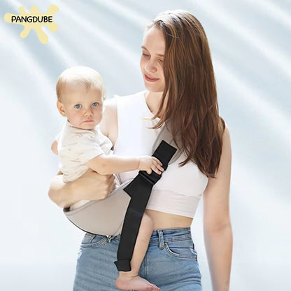 PANGDUBE 3-12 Months Baby Carrier Sling for Baby Carrying Bag Waist Stool Strap Easy Cross-Hug Baby Wrap Carrier