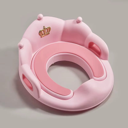 Portable Children'S Toilet Seat Baby Crown Toilet Seat Toddler Auxiliary Toilet Seat Cushion Urinal Toilet Training Seat Cover