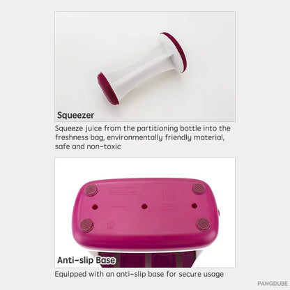 PANGDUBE BAby Complementary Food Squeeze Station with 10Pcs Squeeze Bags Baby Food Dispenser Machine Baby Food Mills